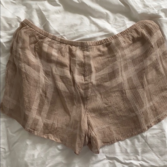Burberry Brit Checked Silk-chiffon Shorts